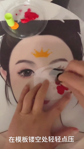 Template Cat Wajah Lukisan Face Painting Cetakan Anak Dewasa Alat Rias Makeup Cosplay Halloween