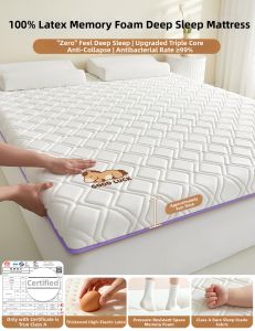 Nanjiren | Soft Latex Memory Foam Mattress Cover