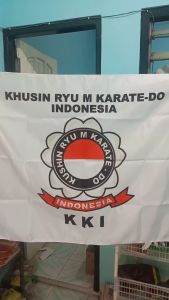 Bendera KKI Kushin Ryu M Karate Do Indonesia Rumbai