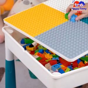 TOY😊พร้อมส่ง💯 ชุดโต๊ะตัวต่อ โต๊ะเขียนหนังสือ โต๊ะนักเรียน โต๊ะ+เก้าอี้+ตัวต่อ ของเล่นเสริมพัฒนาการ โต๊ะตัวต่อเด็ก