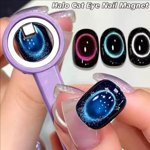 Cat Eye Nail Magnet Circular Ring Magnetic Tool with Handle for Cat Eye Gel DIY Nail Art Tools