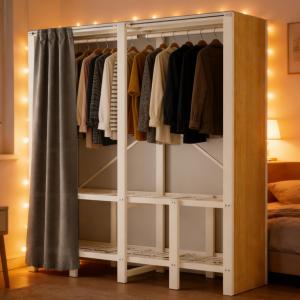 YOUDIANNIU | Easy-to-Set-up Durable Fabric Wardrobe for Home