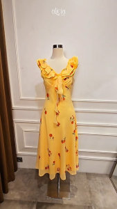 Aliciacouture - Cellice Dress - Floral Vintage Summer Dress - Ruffle Garden Party - Daily Wear