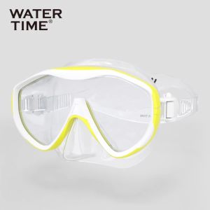 WaterTime Kids Snorkeling Set Swimming Goggles Breathable Tube Integrated Design Womens Model Nose Protection One-Piece