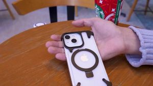 Frameless bumper metal case for iPhone 15 Pro Max 14 13 kickstand wireless charging magnetic aluminum tempered film