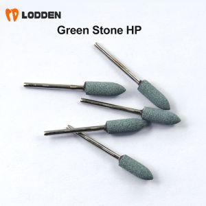 Lodden 50pcs Dental Polishing Green Stone Medium Contour Ceramic Low speed burs for dentists Teeth Care and polishing tools