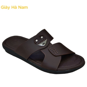 Dép nam quai ngang HA NAM da bò thật cao cấp DN2076