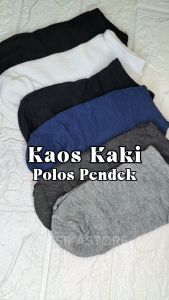 Kaos Kaki Pendek Polos Wanita Cewek Anak Remaja Dewasa Estetik Lucu Unik Keren Elastis Warna Hitam Putih