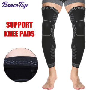 1pc Long Leg Compression SleevesFull Leg Sleeve Long Knee Brace Knee Support Protect BasketballFootball Knee Pain Relief