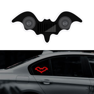 KEVANLY | Solar Powered Car Neon Light Wireless Cool Bat Led Ambient Light Suction Cup USB Rechargeable Atmosphere Breathing Decor Lamp