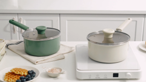 Redchef Jin-Ceramic Nonstick Pot Non Toxic PFAS& PTFE& PFOA Free Saucepan Heightened 16/18/20cm Suitable for All Stoves Including Induction Gas