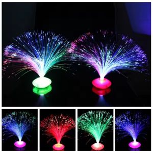 Colorful Flashing LED Fiber Optic Lights Starry Sky Lamps Holiday Christmas Wedding Decoration Bedroom Home Stars Shine Colorful Kids Toys Lamps