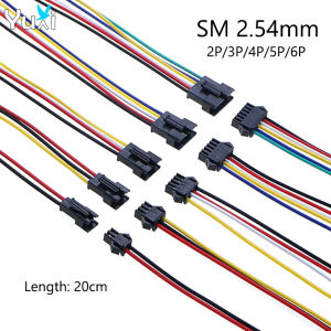 YuXi 1/2/5 Pairs JST SM 2.54mm 2/3/4/5/6Pin Plug Male Female Connector 20cm Wire Cable for LED Light Strip