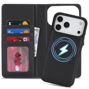 szhaiyu | Luxury Magnetic Leather Wallet Case for iPhone 17 16 15 14 13 12 11 Pro Max Flip Design With Card Holder Shockproof Back Cover