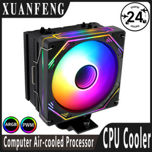 XUANFENG ARGB Cooler Processor Used for LGA2011 1200 1700 4 Heat Pipe Cooling CPU Fan 120mm Compatible i5 i7 i9 x79 x99 AM4 AM5