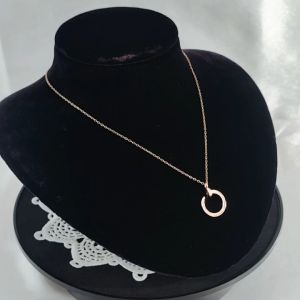 SO SEOUL Nail It Encrusted Pavé Diamond Simulant Zirconia Rose Gold Pendant Chain Necklace