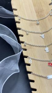 Lắc tay Cho Bé Bạc Ta Nguyên Chất S99 Mix Charm Chính Hãng Bạc Hiểu Minh LTE568