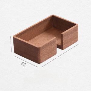 Elegant Wooden Business Card Holder Stand Desktop Vertical Card Display Organizer Creative Office Desk Accessories Storage