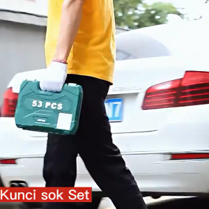 Perbaikan Mobil Tools Set 53Pcs 72Gigi Kunci Shock Set Hand Toolset Shock Mobil Motor Lengkap Socket