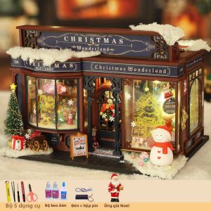 MAOMIYU | Mô Hình Gỗ Tự Lắp Ráp Mini Christmas Wonderland