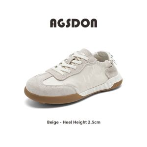 Agsdon l Ballet Training Shoes Breathable Casual Sneakers White