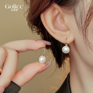 ต่างหูไข่มุกแบนหรูหราสไตล์ฝรั่งเศส รองเท้าส้นสูง ต่างหูรูปหูกระต่าย ต่างหูแฟชั่นสำหรับผู้หญิง ต่างหูแบบใหม่ 2025 ต่างหูรูปหูกระต่าย