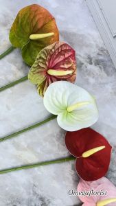 Artificial Anthurium X1 Bunga Kuping Gajah Premium Dekorasi Wedding Bunga Plastik Buatan Palsu Hiasan Dekorasi Pernikahan Pelaminan