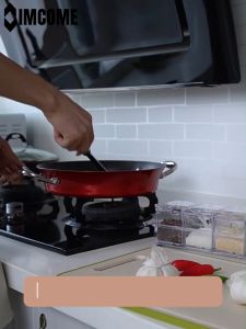 IMCOME Rak Bumbu Dapur Kotak Tempat Penyimpanan Bumbu Dapur Set Wadah Bumbu Minimalis Serbaguna 4 Kotak Acrylic