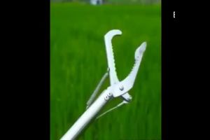 75-150CM Snake Tongs – Stainless Steel Wide Jaw Foldable – Safe Reptile Handling