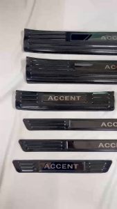 Ốp Chống trầy xe Nẹp bước chân Accent 2024- 2025 CARBON Phụ kiện cao cấp bảo vệ trang trí xe vân Cacbon
