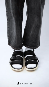 SAOKI - Sendal Slop Pria Traveling Sendal Gunung Wanita Slip On Ibiza Broken White