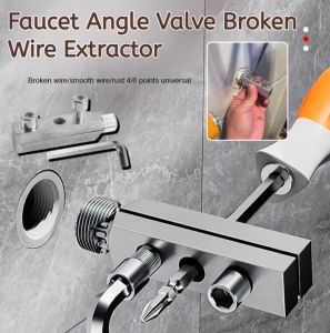 Faucet Angle Valve Broken Wire Extractor Multi-purpose Adjustable Thread Water Pipe Repair Tool