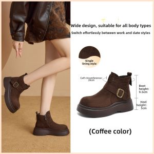 Josiny | Thick Sole Stylish Versatile Elevating Martin Boots