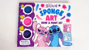 Disney Stitch Sponge Art Book & Paint Set For Kids To Do Arts & Craft