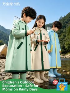 WANBAOLV | Waterproof Children Raincoat with Backpack Slot