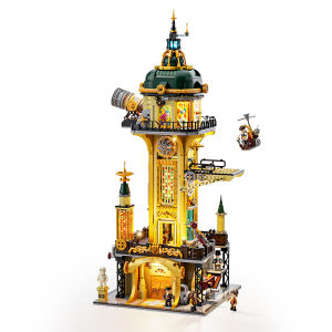 Funwhole | Steam Punk Observation Tower Building Blocks Desktop Decor