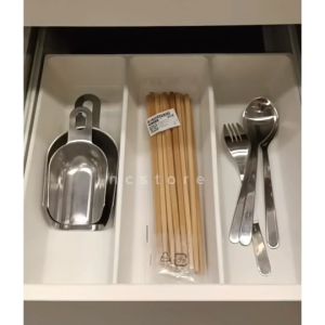 IKEA ที่เก็บช้อนส้อม สีขาว พลาสติกหนา 32x31 ซม. อิเกีย แท้
