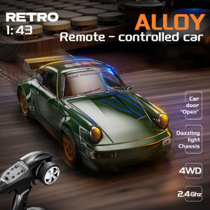 Alloy 1/43 Full Scale Rc Drift Car Gyro 4wd Mini Desktop Remote Control Car Diy Sticker Car Door Openable Toys For Boys