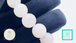 SG LOCAL - Certified Natural Lotus Pink Hetian Jade Bracelet 和田玉藕粉手串