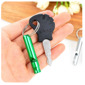 Aluminum Alloy Survival Whistle Metal Keychain Emergency Whistle