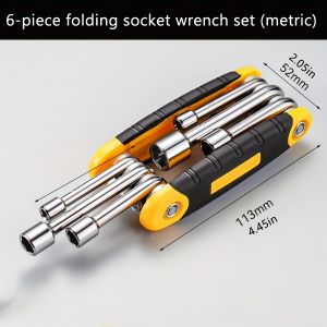 NiuXiang | Bộ Cờ Lê Allen Gấp Gọn Di Động - Chìa Lục Giác Tiêu Chuẩn & Chìa Lục Giác Đa Năng Cấu Tạo Bằng Thép Carbon Bền Chắc Dùng Cho Gia Đình Và Công Nghiệp