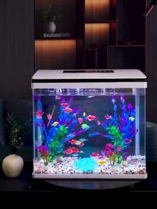 Fish tank set aquarium water tank table top fish tank set aquarium aquarium tank fish tank full set living room with light control stable output 鱼缸