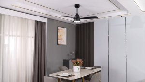 52-inch ceiling fan solid wood ceiling fan light pure copper DC motor modern simple living room silent ceiling fan 6-speed remote control with reversible/timer function suitable for living room dining room bedroom home and other places.