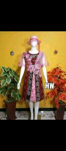 dress tenun kombinasi brokat