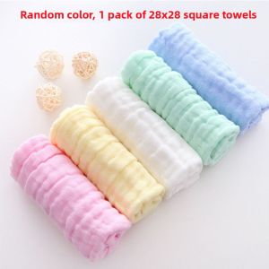 Ultra-Soft Pure Cotton Muslin Towel Baby Saliva Towel Face Wash Square Towel Newborn Children Special Bath Towel