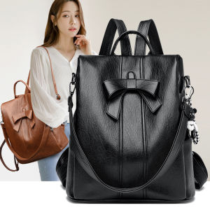 Soft Leather Backpacks: Large Capacity Schoolbags & Casual Women's Travel Bags