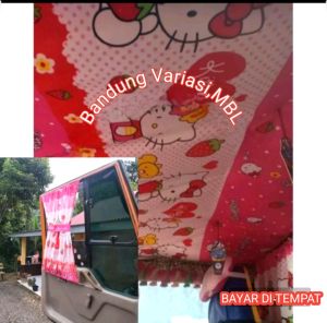 plafon atap kabin 1set dengan tirai kanan kiri mobil Hino Fuso tronton universal