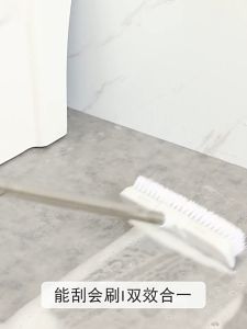 2-in-1 Multipurpose Household Floor Cleaning Brush Extendable Long Handle Toilet Bathroom Brush Scraper