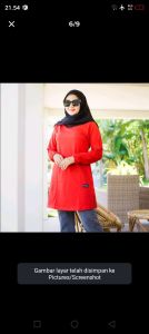 tunik polos bahan cotton combat 20 s di belah pinggir terlaris