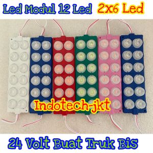 Lampu Led Modul Kolong Truk Bis 24 Volt 12 Led (6x2) 12w Nyala Diam